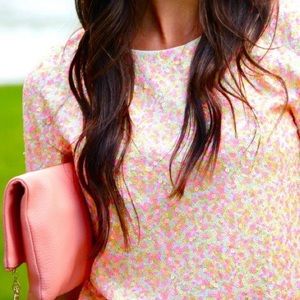 J.Crew Sequin Neon Bright Shirt Short Sleeve Colorful T Shirt NWT